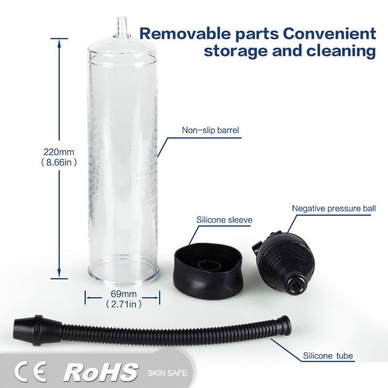 Detachable Manual Vacuum Penis Pump With Pressure Ball