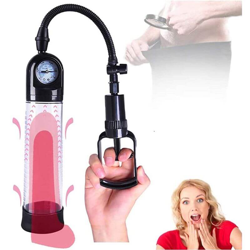Transparent Cylinder Waterproof Penis Pump With Scale