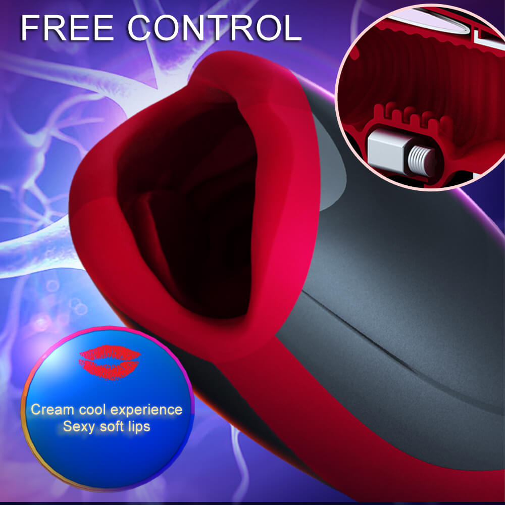 Oral Masturbator Heating Mouth Smart Induction Sex Toy weadultshop