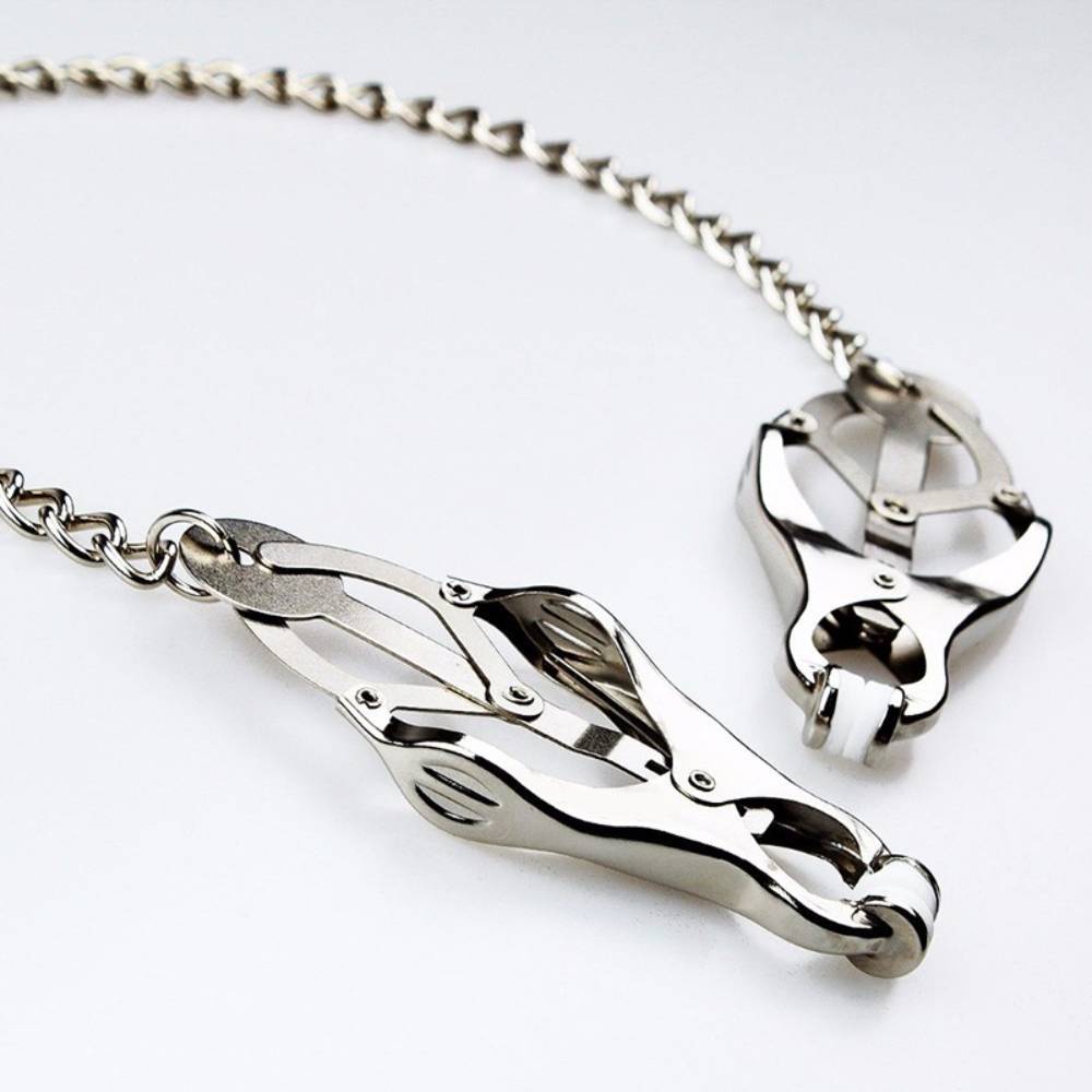 Stainless Steel Clover Nipple Clamp For Breast Stimulation Sex Toy