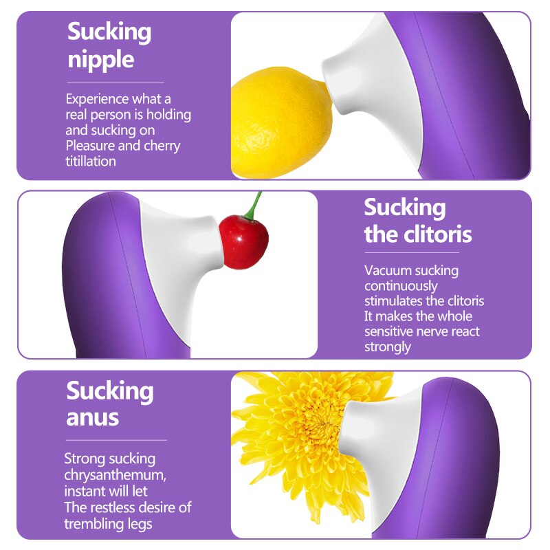 FOX Small Nozzle Sucking 7-frequency USB Charging Vibrator Weadultshop