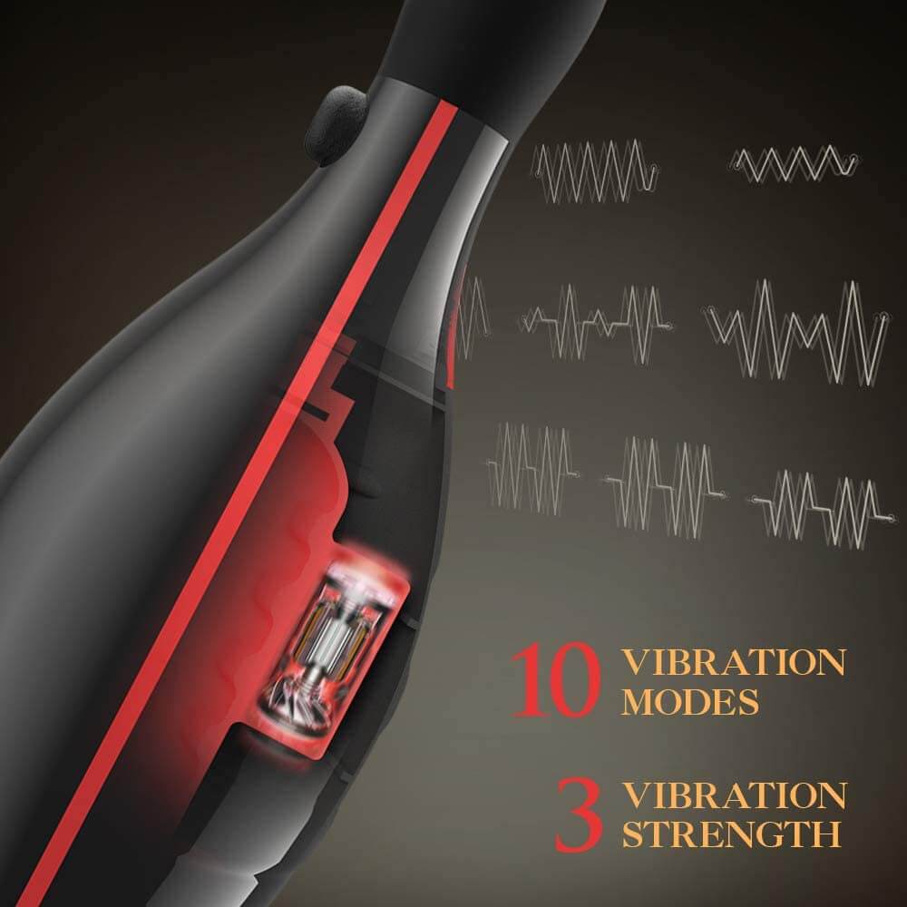 Clamping Vibrating Male Masturbator Cup With Adjustable Pump Best Sex Toys