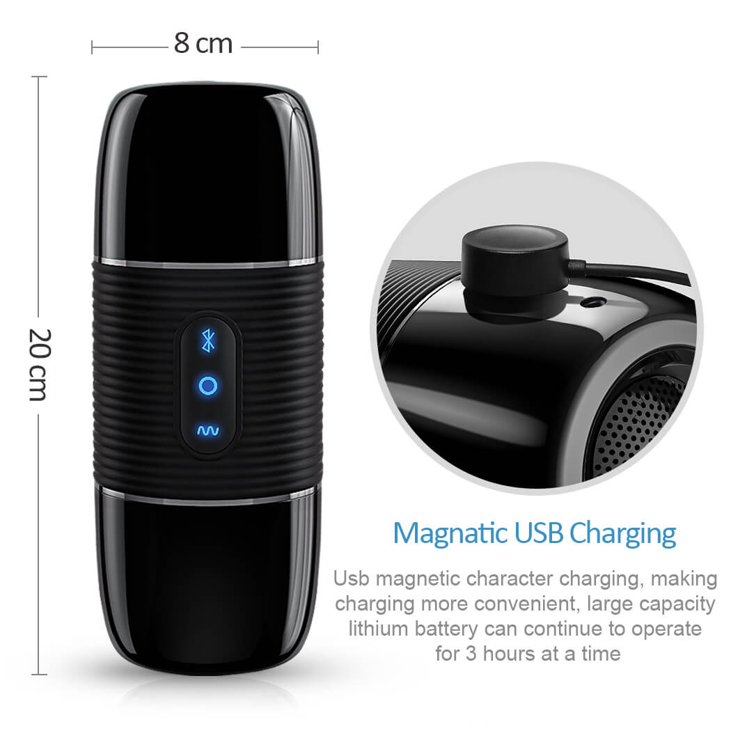 USB Charging 3D Stereo Sound Bluetooth Masturbator 8 Frequency Vibration Toy - Adult Toys