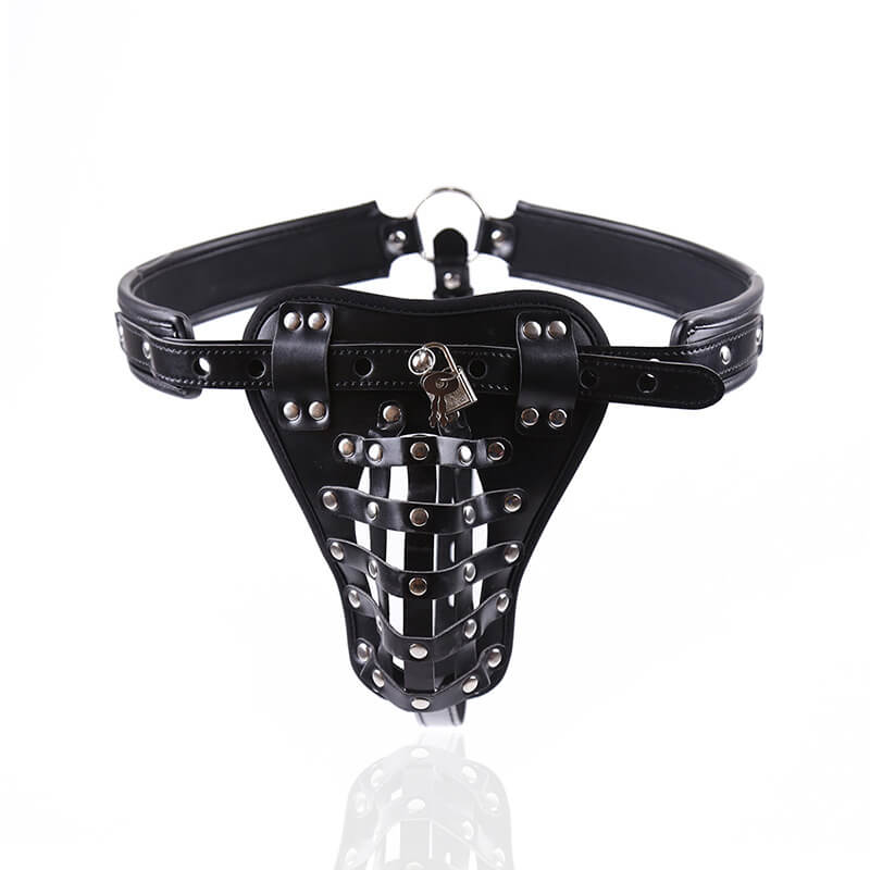 PU Leather Penis Pants Adjustable Belt Harness Device weadultshop