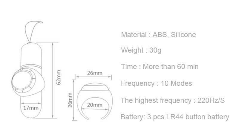 Wireless Jump Egg Lace Wearable Bullet Panty Vibrator - Adult Toys