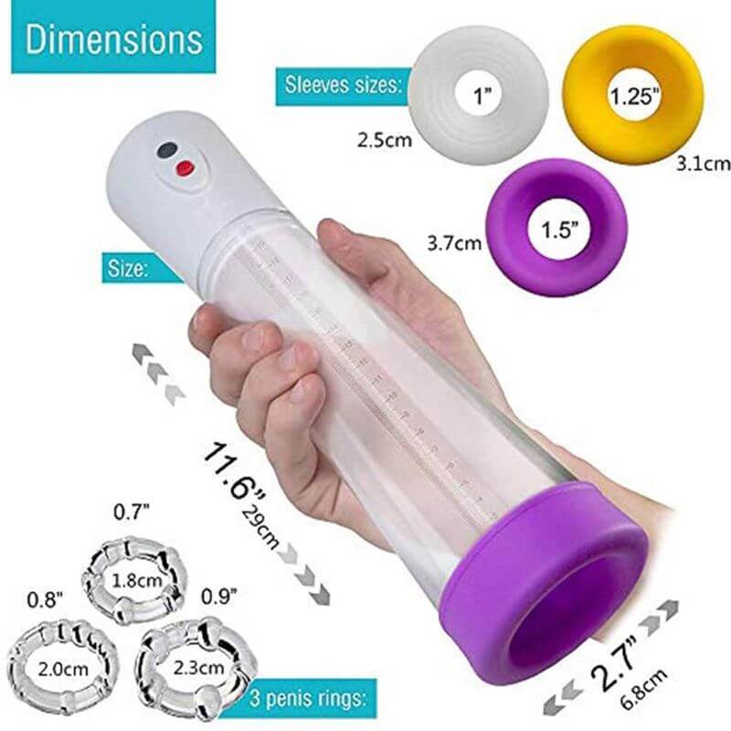 Penis Pump With Sleeve And Penis Rings For Masturbation