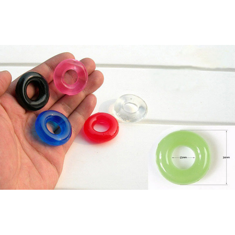 5pcs Colorful Silicone Cock Rings Sex Toys For Him - Adult Toys