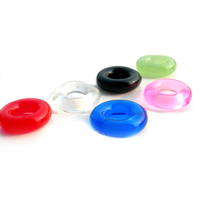 5pcs Colorful Silicone Cock Rings Sex Toys For Him - Adult Toys