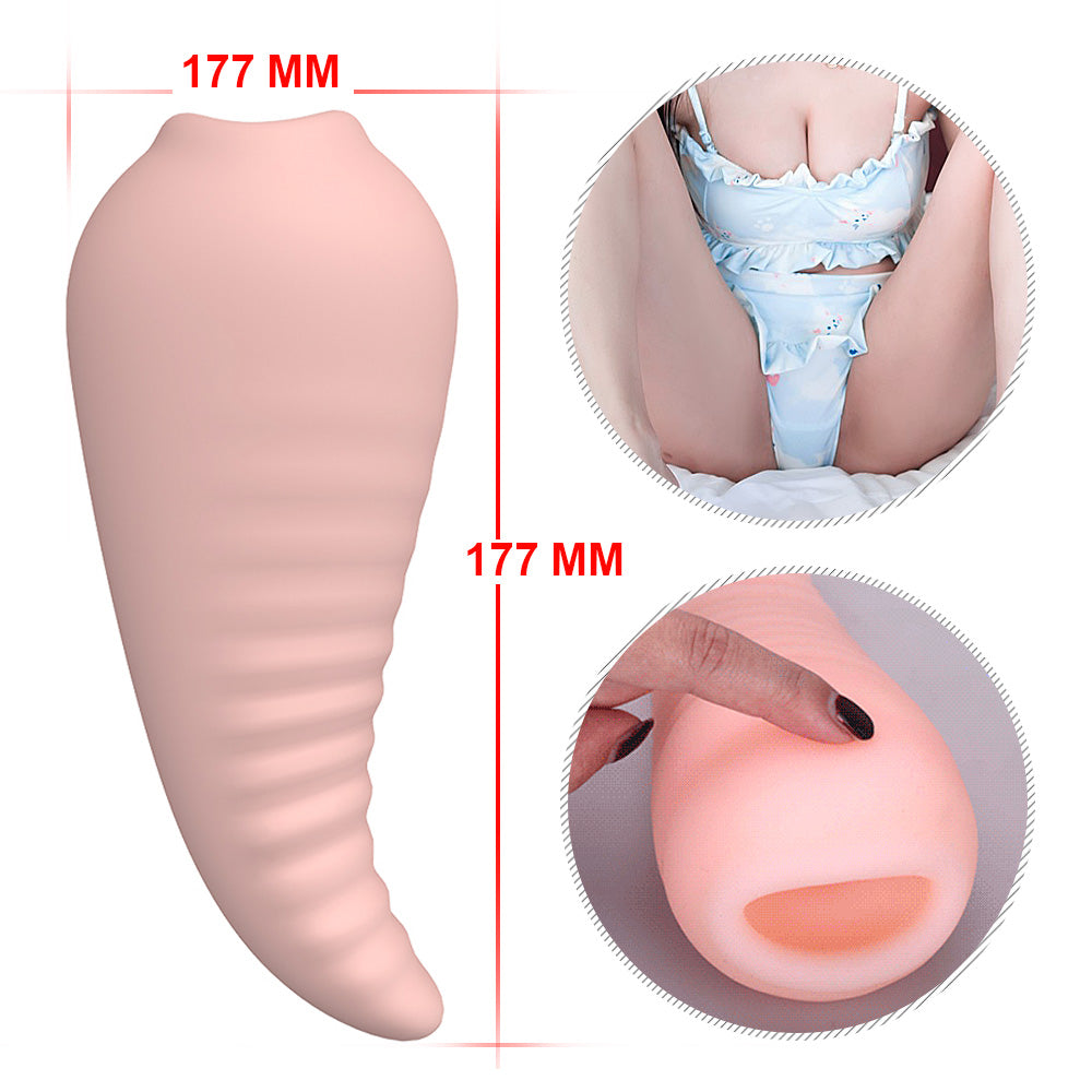4D Realistic Deep Throat Male Masturbator Oral Silicone Portable Cock Stimulator - Adult Toys