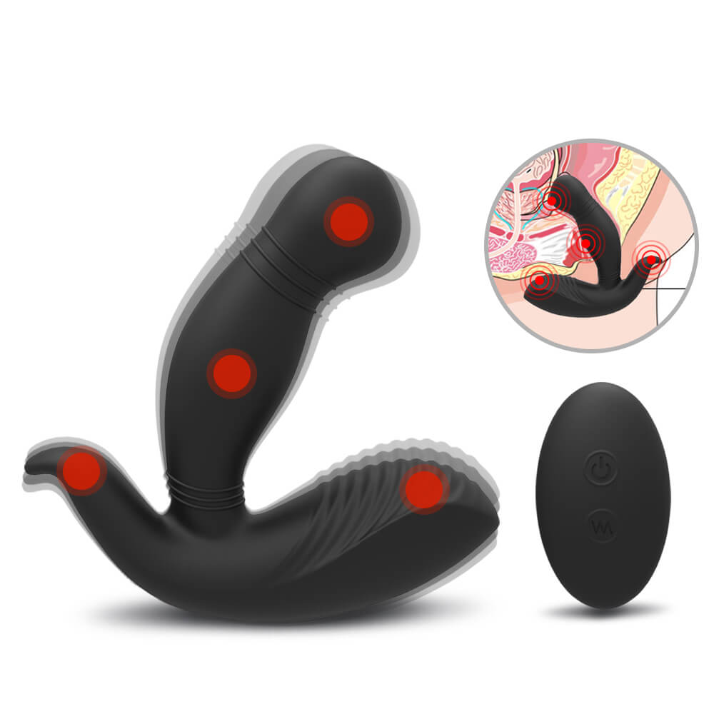 Prostate Massager Mute Remote Control Butt Plug - Adult Toys