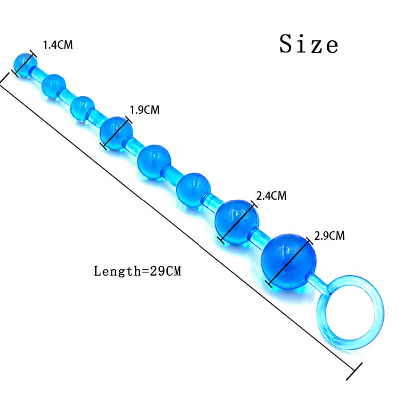 Silicone Long Anal Plug Beads Pull Ring Ball For Vagina Anus weadultshop