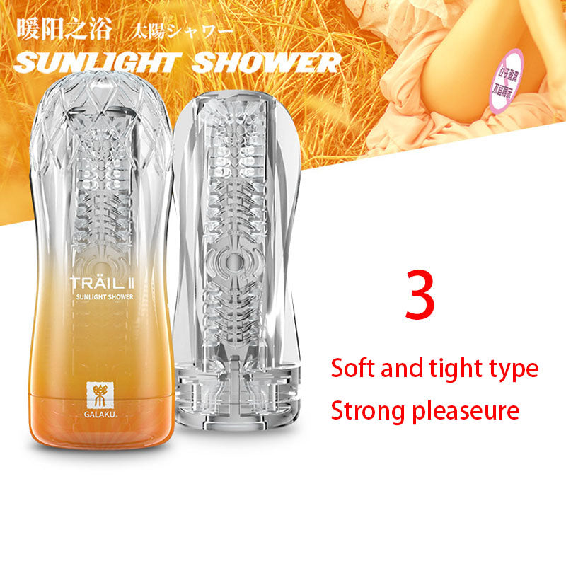 Transparent Endurance Exercise Vacuum Adult Male Masturbator - Adult Toys