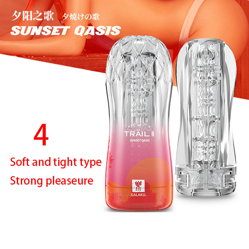 Transparent Endurance Exercise Vacuum Adult Male Masturbator - Adult Toys