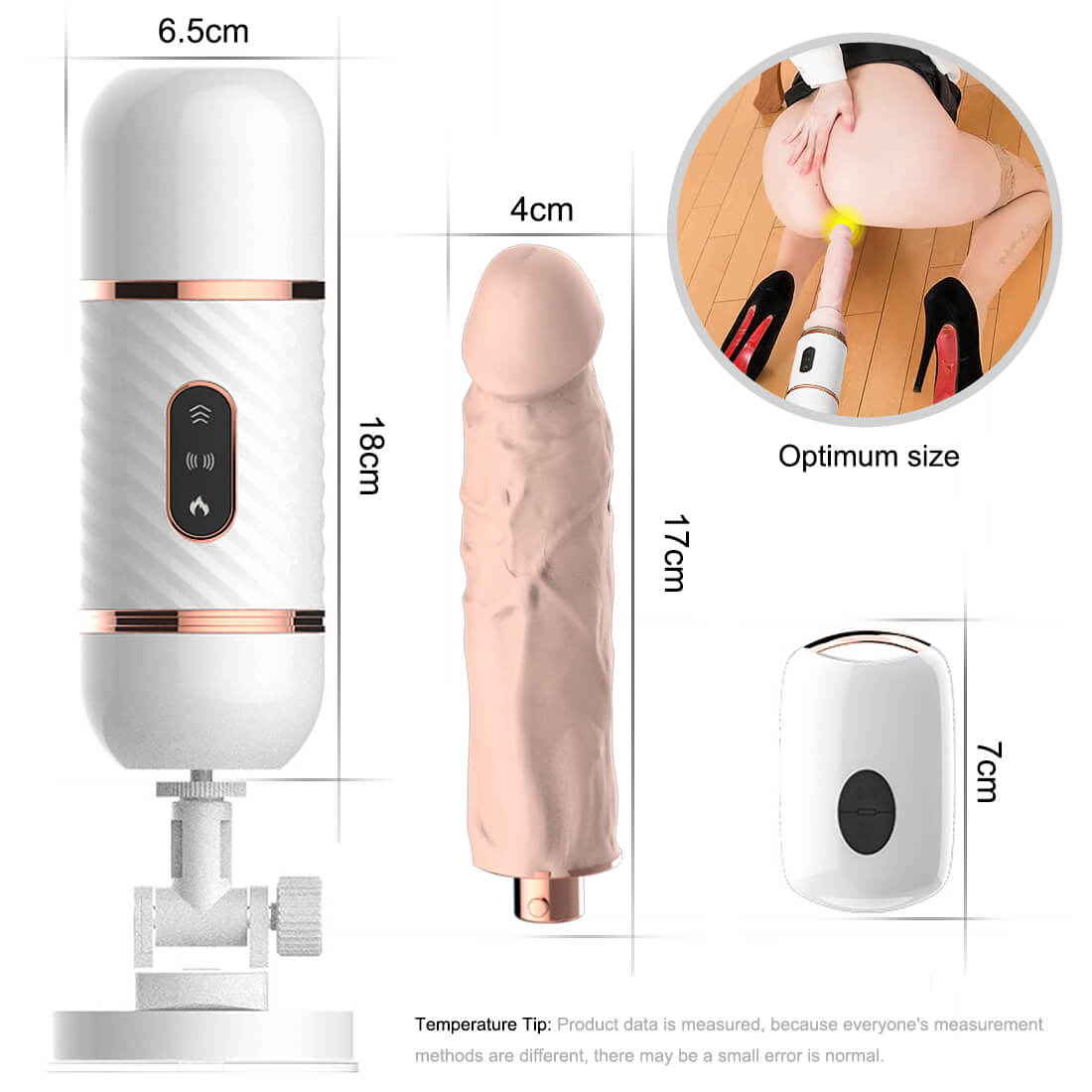 Intelligent Heating Dildo Automatic Penis Vibration Retractable Pumping Gun - Adult Toys