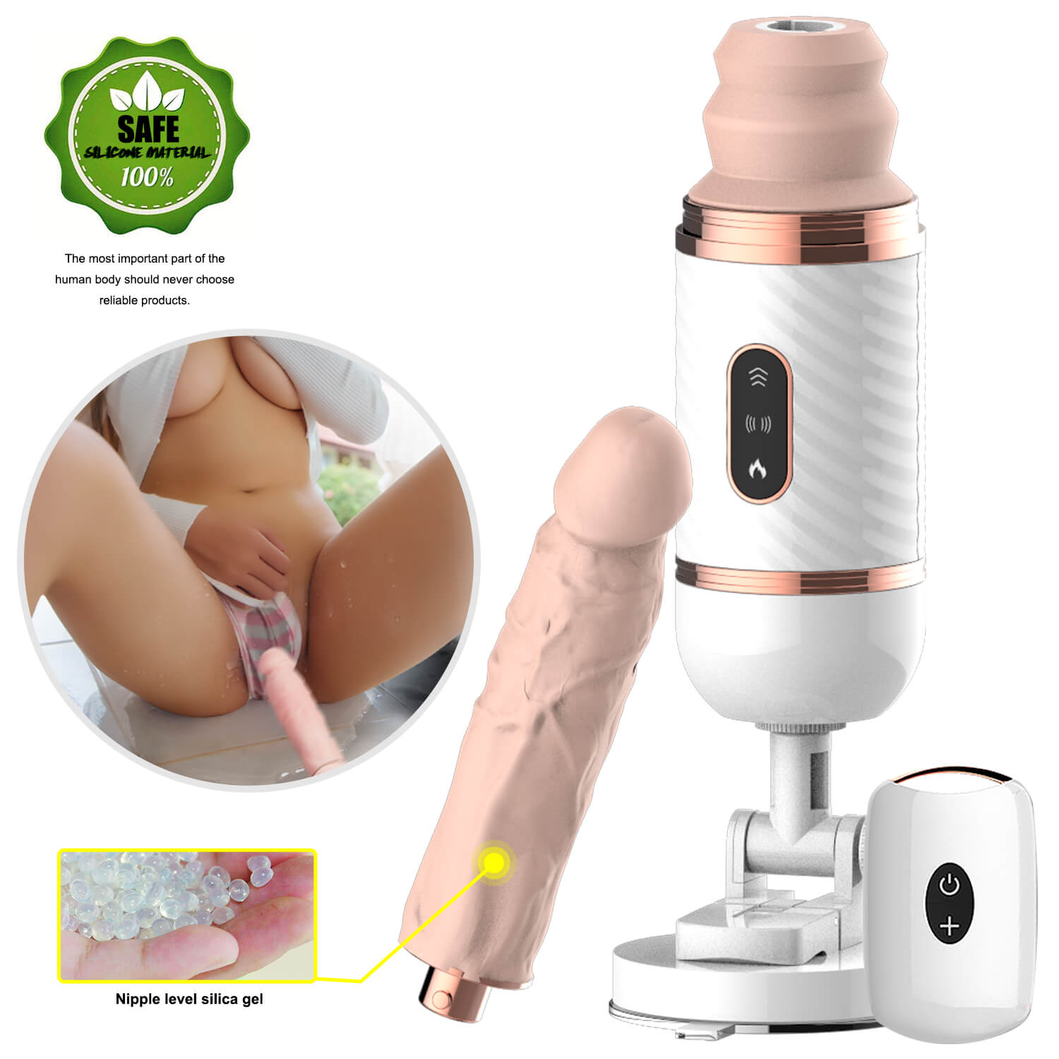 Intelligent Heating Dildo Automatic Penis Vibration Retractable Pumping Gun - Adult Toys