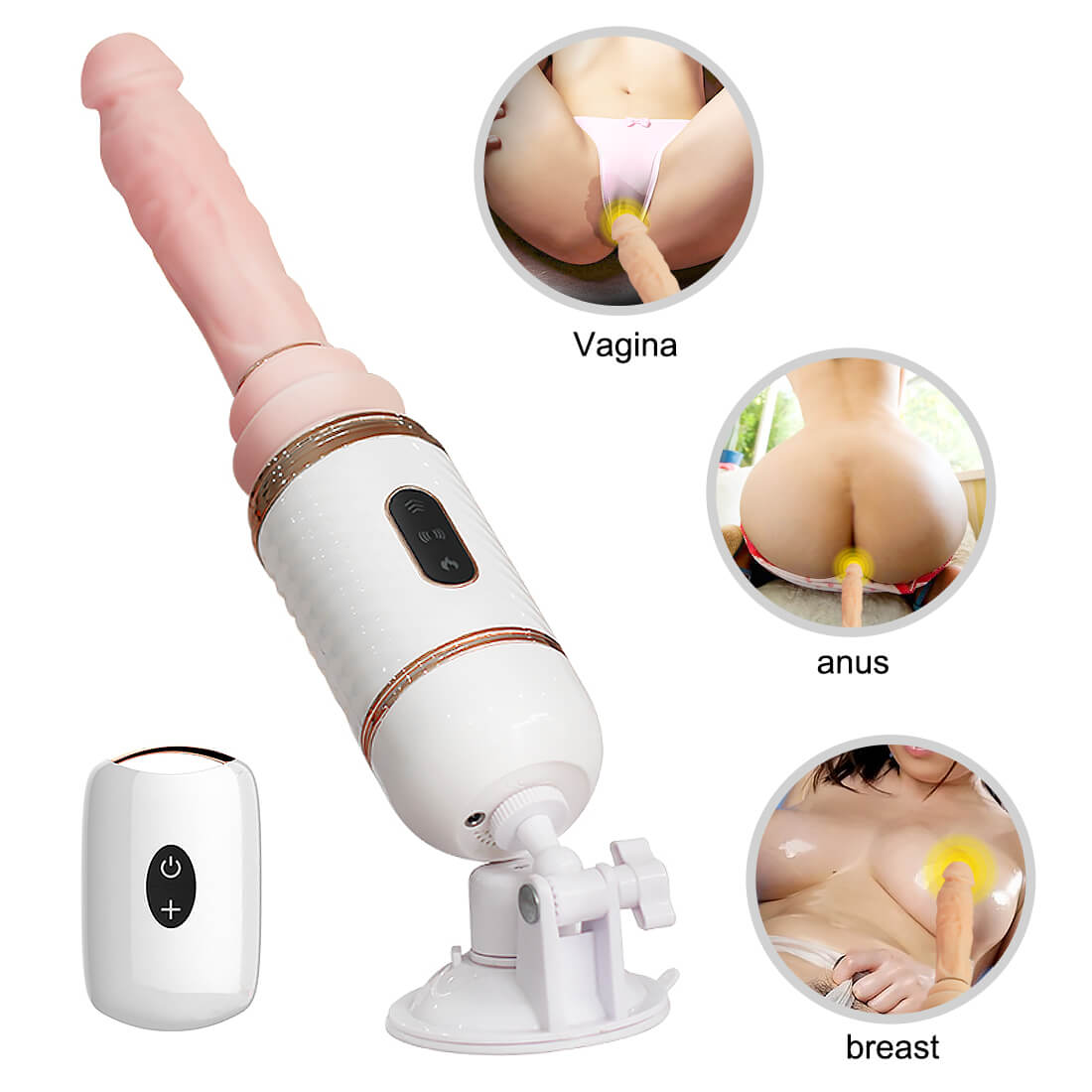 Intelligent Heating Dildo Automatic Penis Vibration Retractable Pumping Gun - Adult Toys