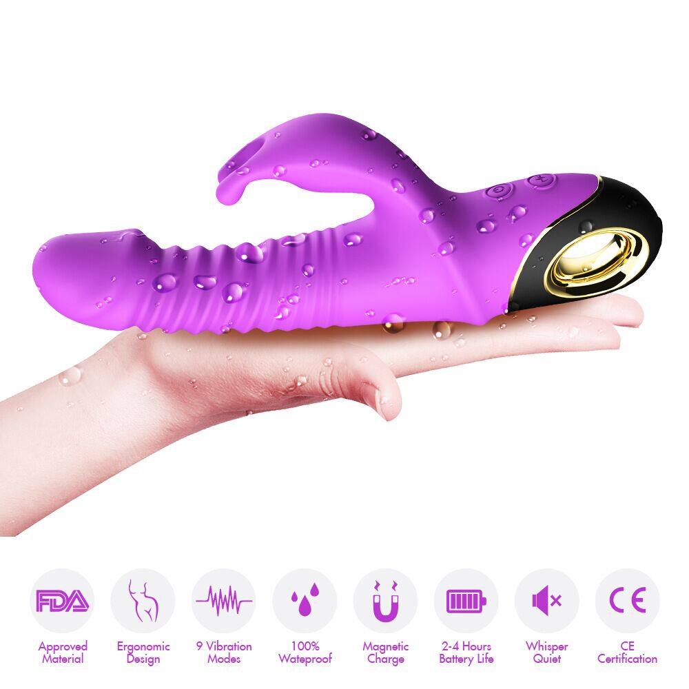 USK-V09 Thrusting Revolving Vibrating Rabbit Vibrator Weadultshop