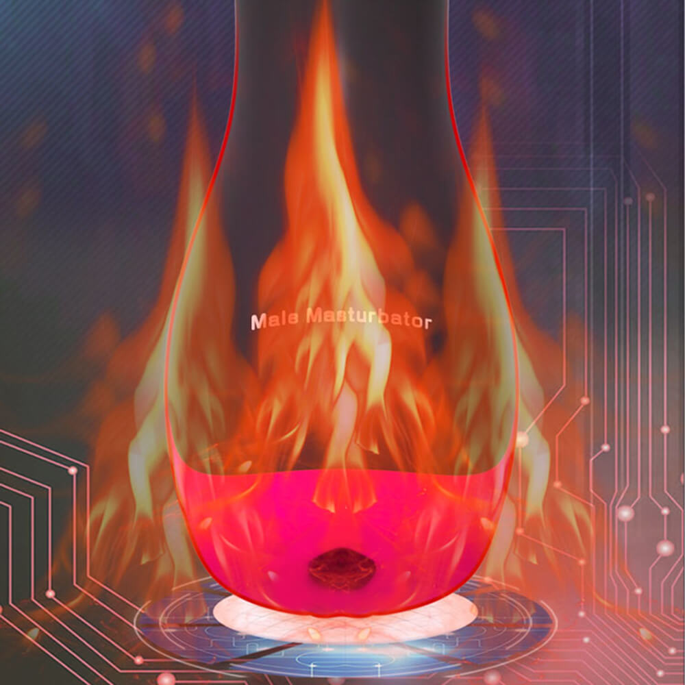 Intelligent Voice Electric 10 Vibrating Heating Masturbator weadultshop