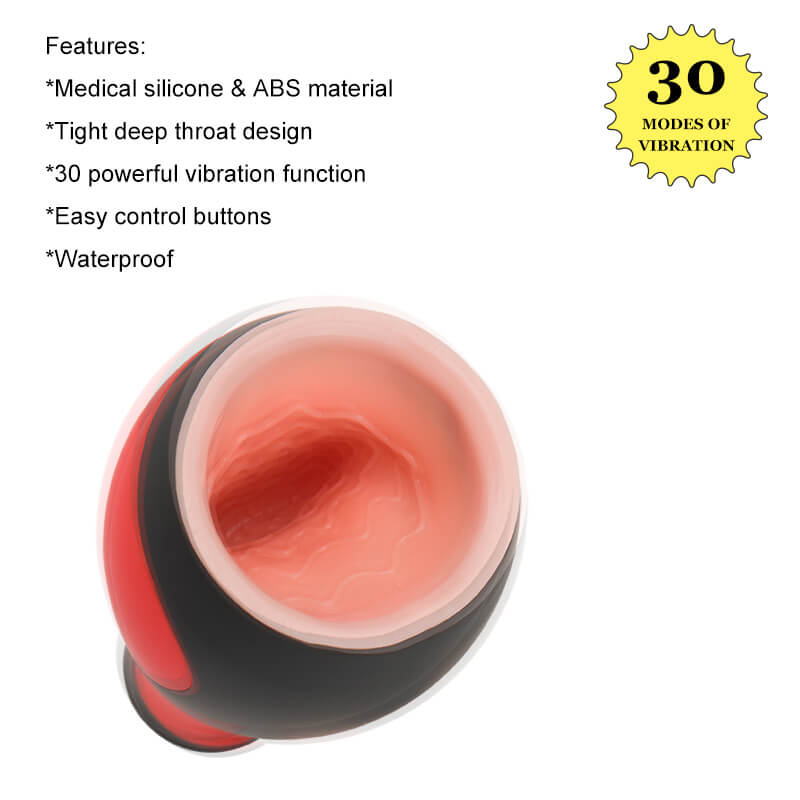 30 Speeds Vibrating Simulated Electric Male Masturbator weadultshop