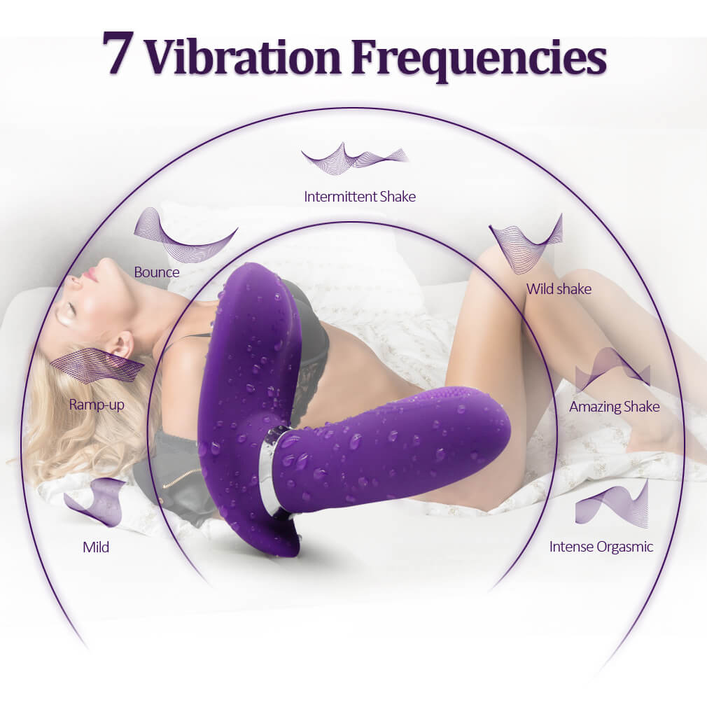 Strong Vibration Heating Dual Motors Vibrator Wearable Waterproof Toy - Adult Toys