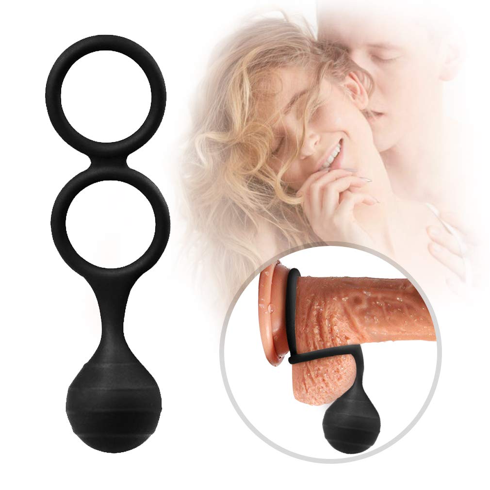 Penis Exerciser Gravity Ball Weight Stretchy Cock Ring For Men - Adult Toys
