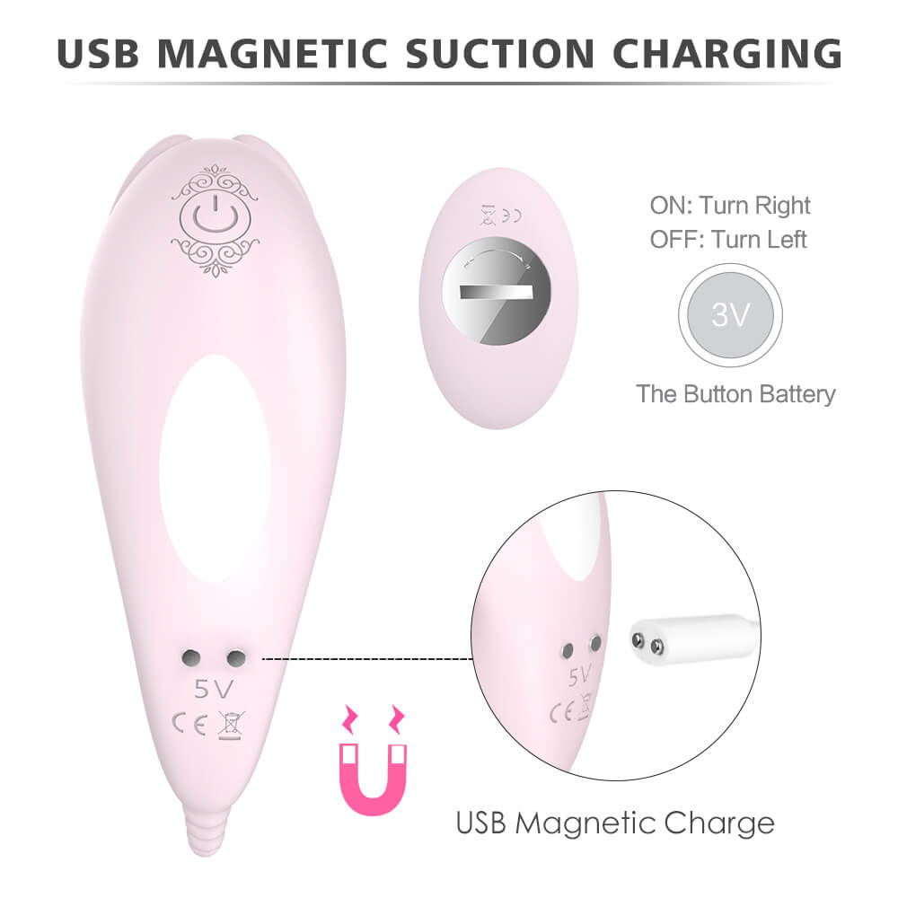 Wearable Invisible 9 Vibration Modes Double Motor Vibrator - Adult Toys