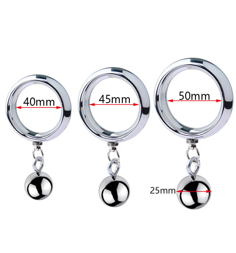 Male Smooth Metal Heavy Weighty Pendant Ball Stretcher