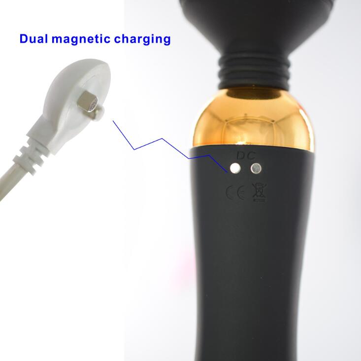 Double Head Magnetic Charging Strong Vibrator With Lighting Button Weadultshop