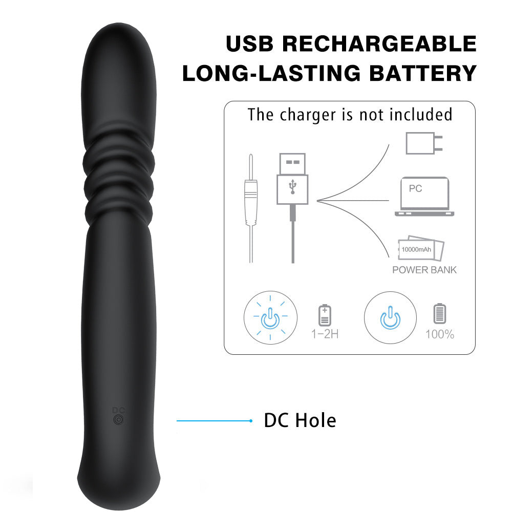 Automatic Telescopic Rotation Heating Vaginal Massage Vibrator - Adult Toys