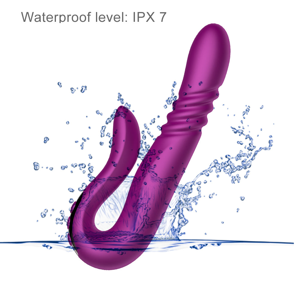 Automatic Telescopic Rotation Heating Vaginal Massage Vibrator - Adult Toys