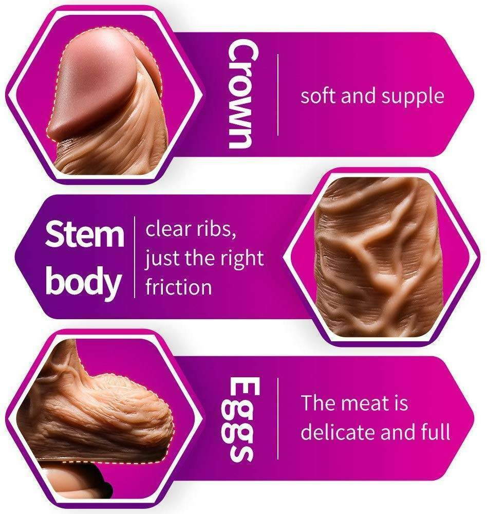 Telescopic Thrusting Heating Dildo Prostate Stimulation Vibrator - Adult Toys