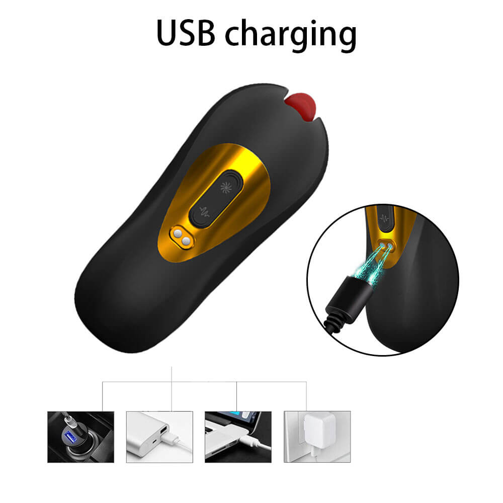 HOTBOY Tongue Licking Vibrating Time Delay Trainer weadultshop