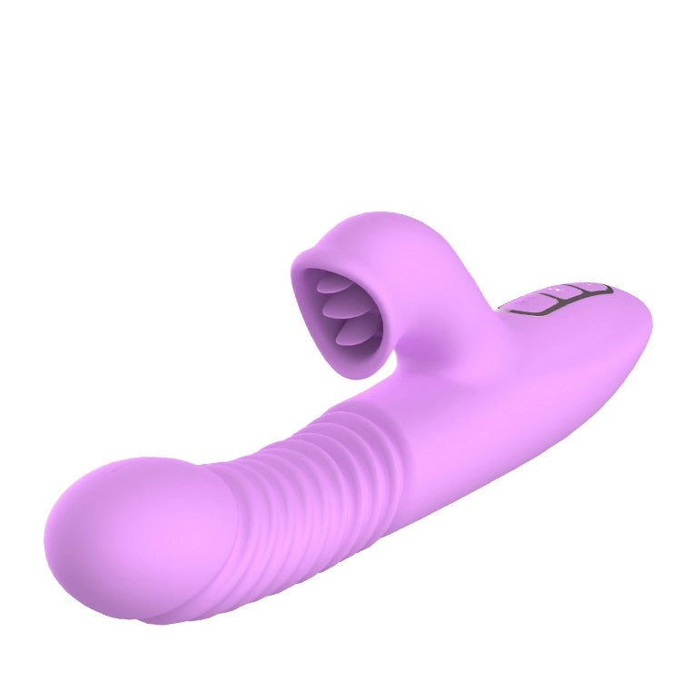 Dibe Trusting Rotating Tongue Licking Vagina Prostate Orgasm Vibrator - Adult Toys
