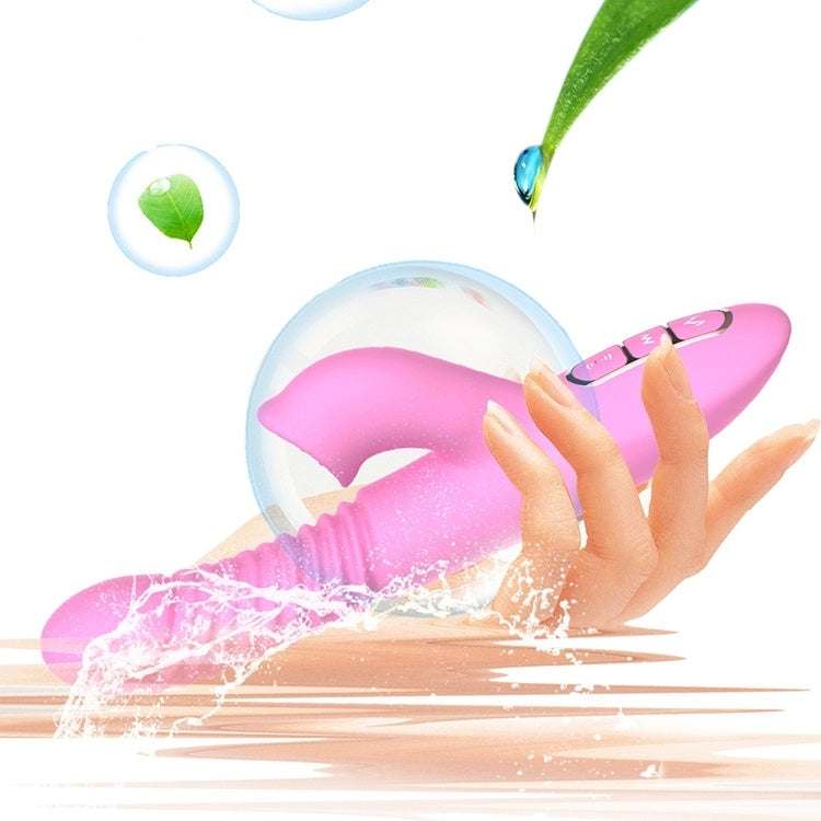 Dibe Trusting Rotating Tongue Licking Vagina Prostate Orgasm Vibrator - Adult Toys