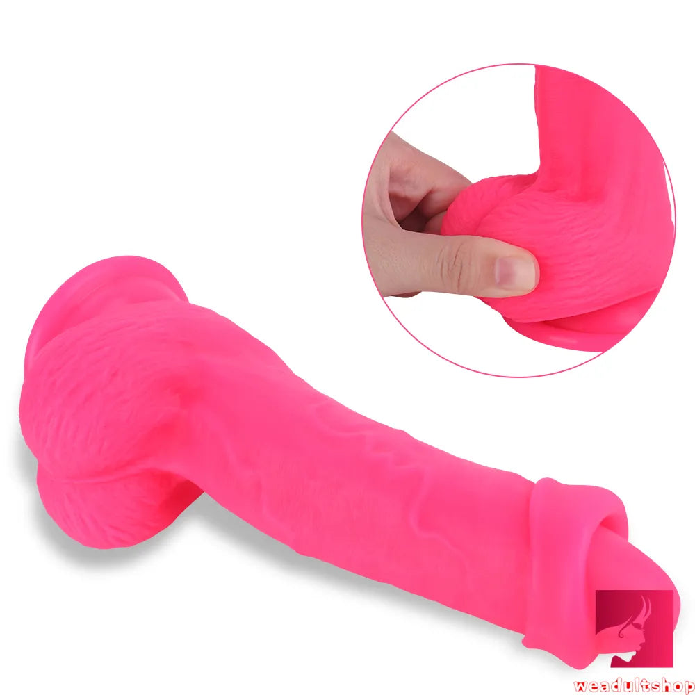 Four Different Colors Uncut Dildo With Moving Foreskin