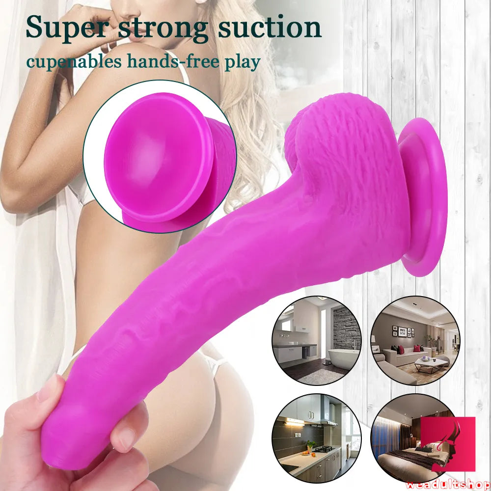 Four Different Colors Uncut Dildo With Moving Foreskin