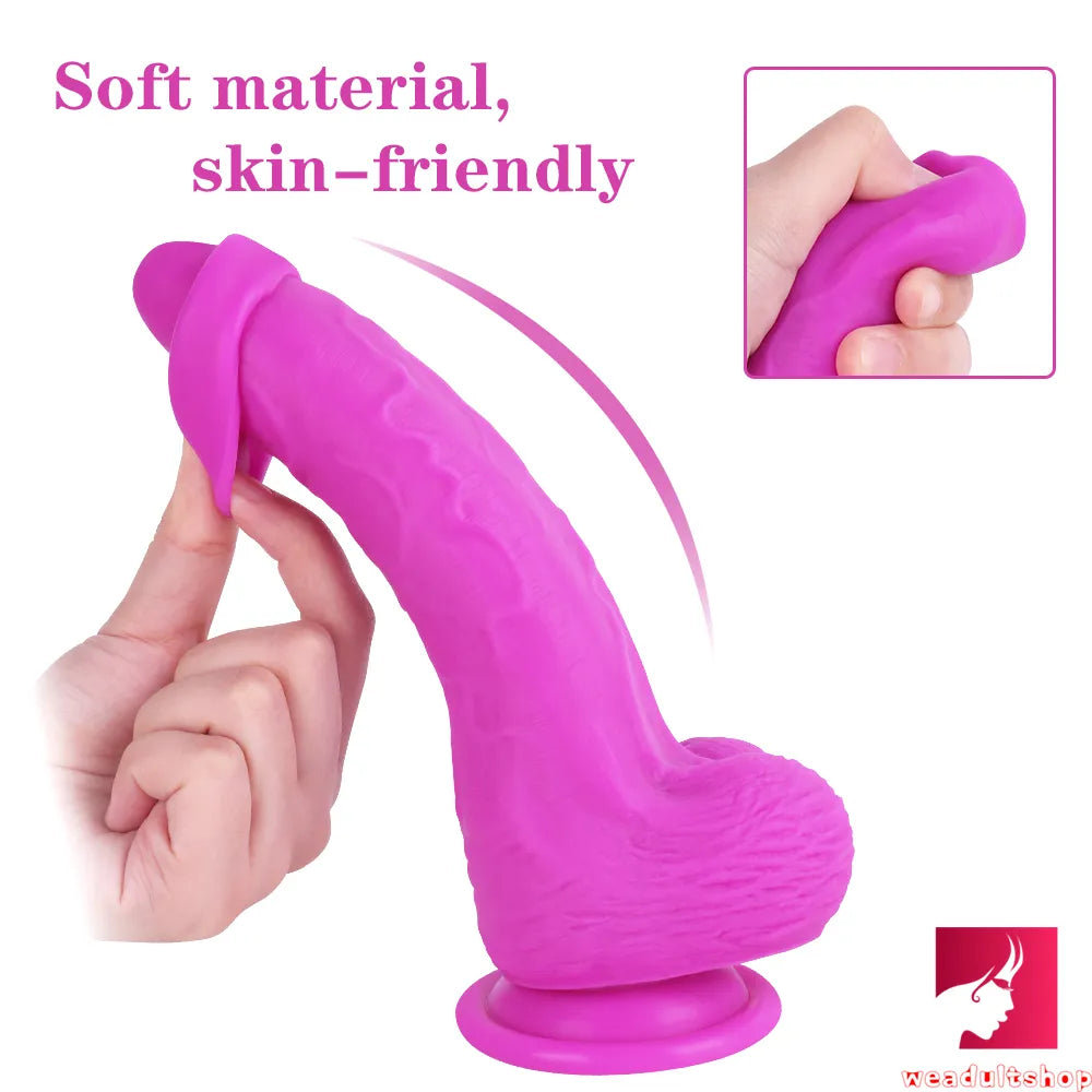 Four Different Colors Uncut Dildo With Moving Foreskin