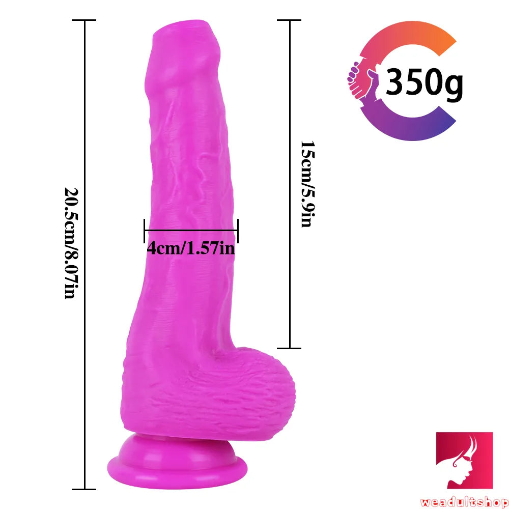 Four Different Colors Uncut Dildo With Moving Foreskin