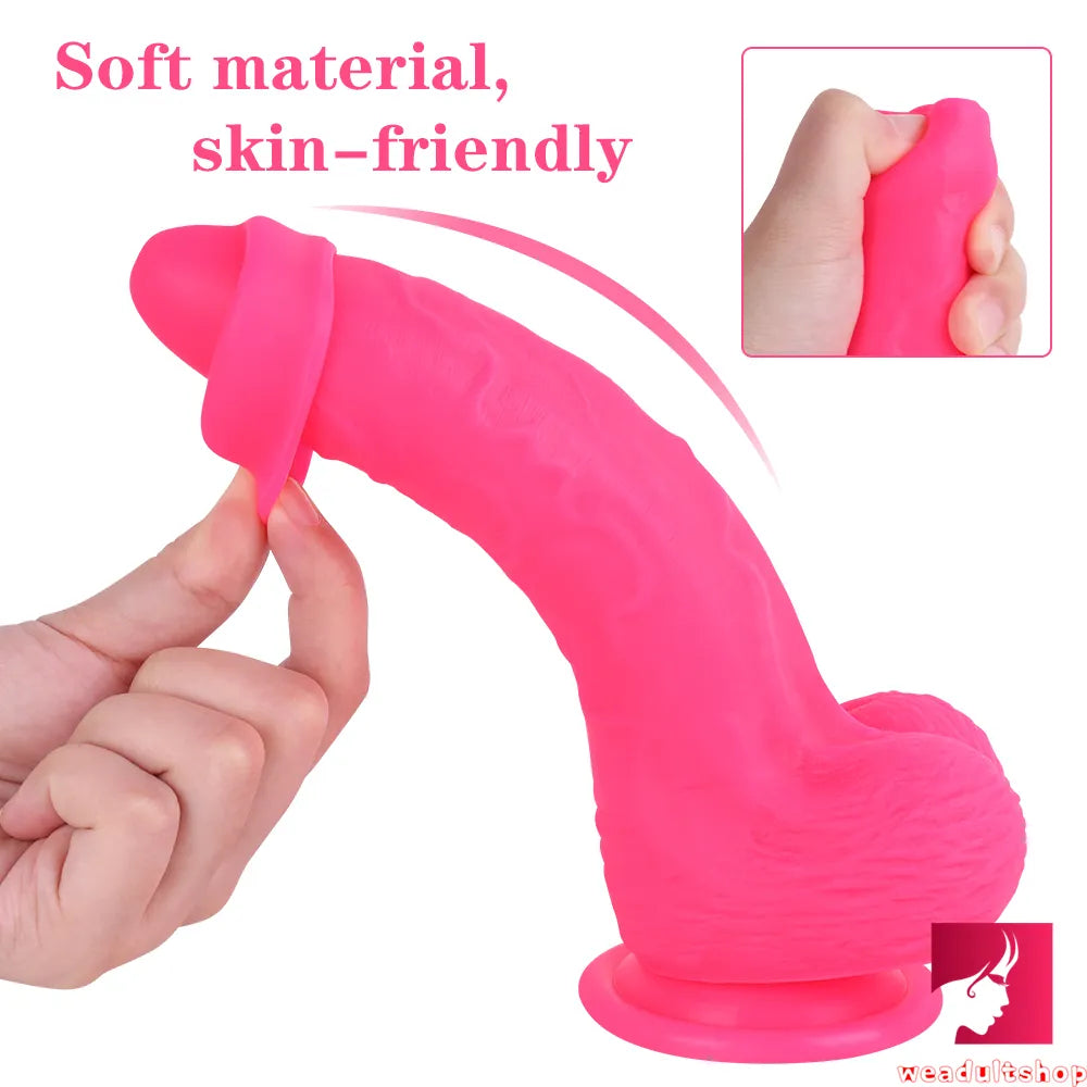 Four Different Colors Uncut Dildo With Moving Foreskin