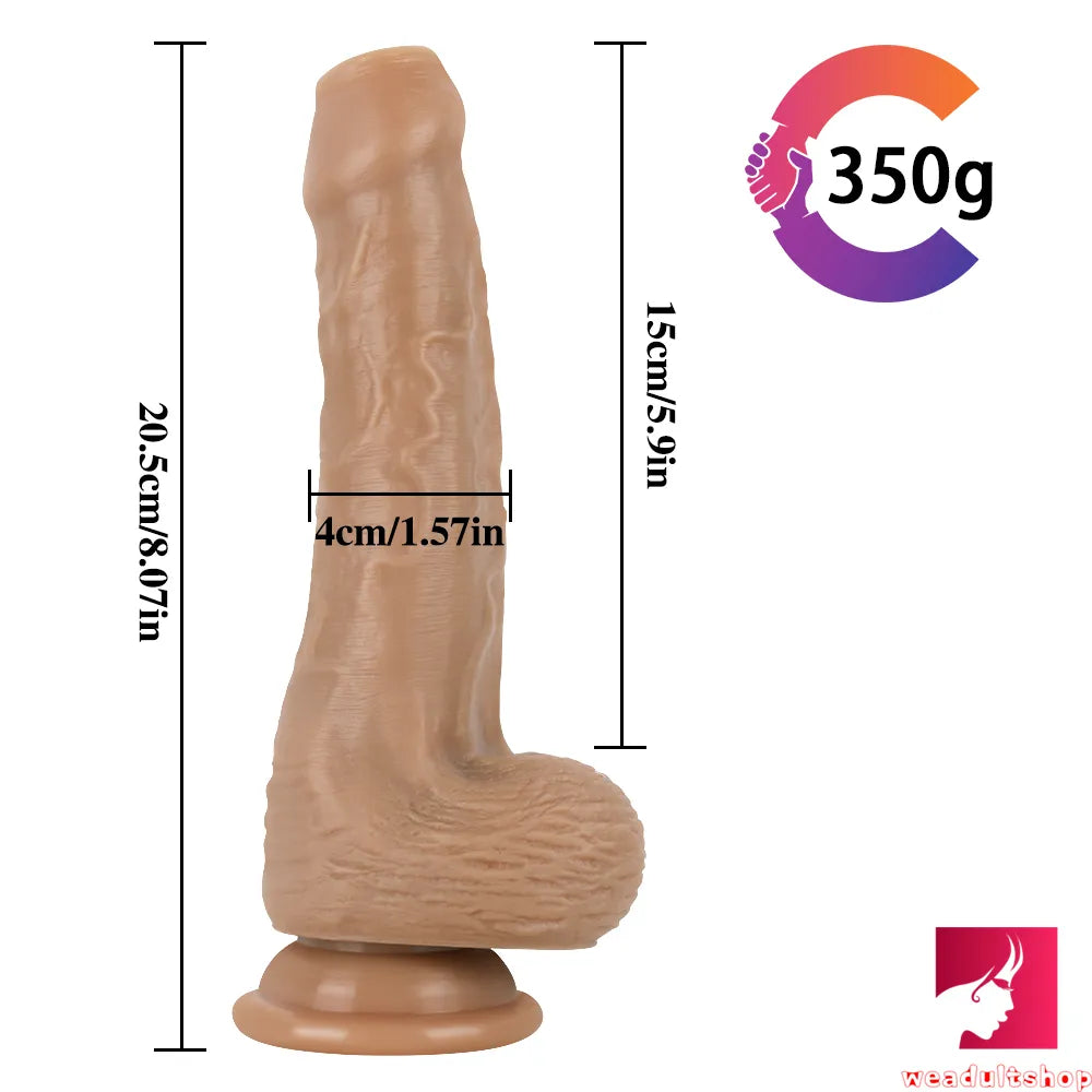 Four Different Colors Uncut Dildo With Moving Foreskin