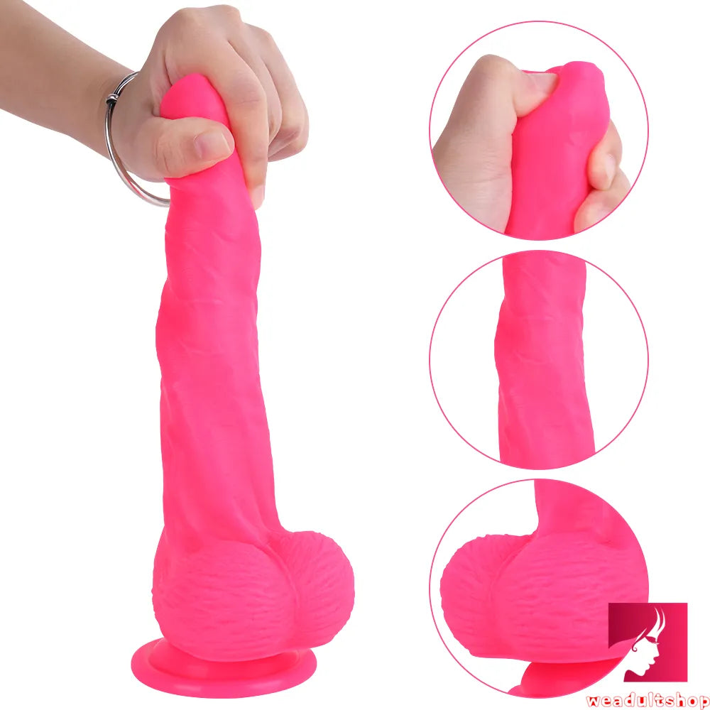 Four Different Colors Uncut Dildo With Moving Foreskin