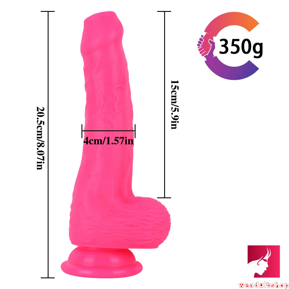 Four Different Colors Uncut Dildo With Moving Foreskin
