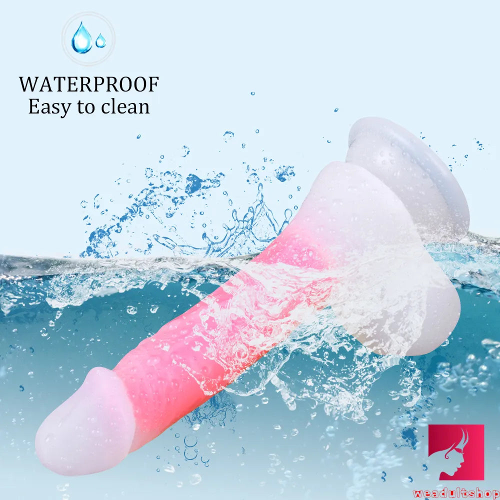 7.09in Realistic Feeling Uncut Dildo Adult Toy With Moving Foreskin