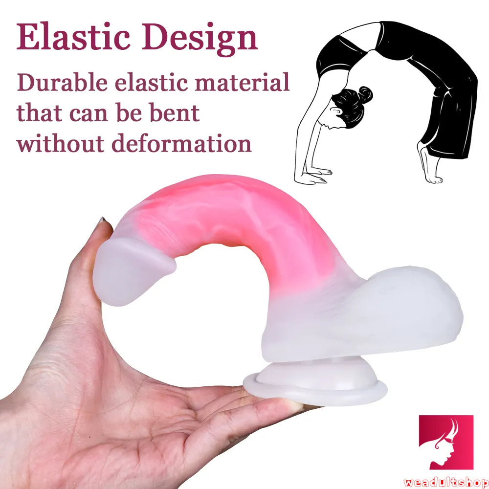 7.09in Realistic Feeling Uncut Dildo Adult Toy With Moving Foreskin