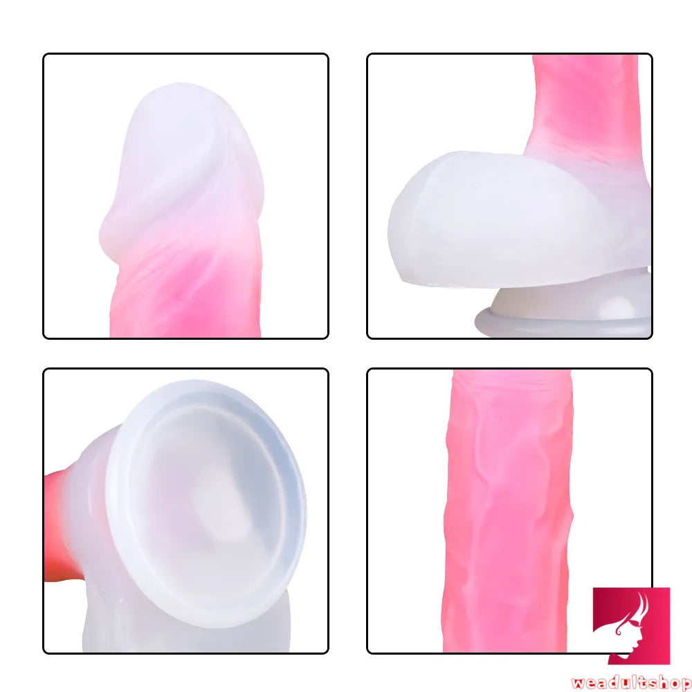 7.09in Realistic Feeling Uncut Dildo Adult Toy With Moving Foreskin