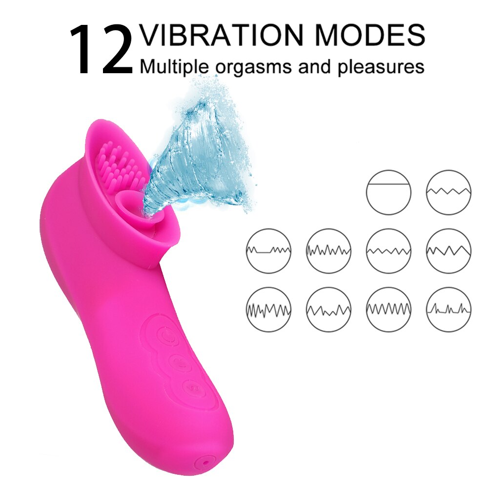 12 Frequency Silicone Sucker Massage Female AV Wand Vibrator Weadultshop