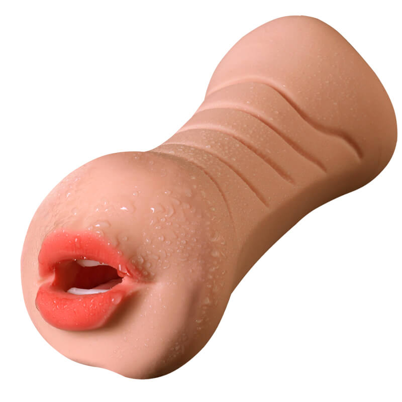 3D Dual Hole Anal Oral Pocket Pussy Realistic Silicone Masturbator For Men - Adult Toys