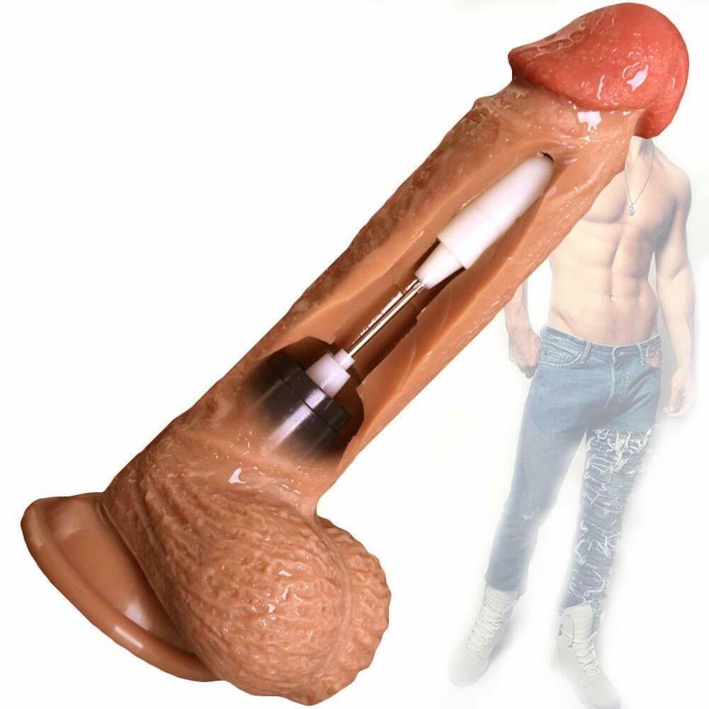 Veined Dildo With Suction Base Dong For Sex Dual Layer Dildo Vibrator - Adult Toys