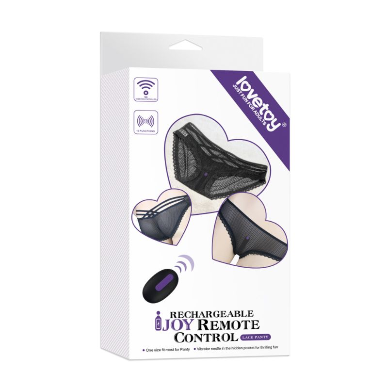 LOVETOY Wireless Vibration Strap on Jump Egg Lace Panty Underwear - Adult Toys