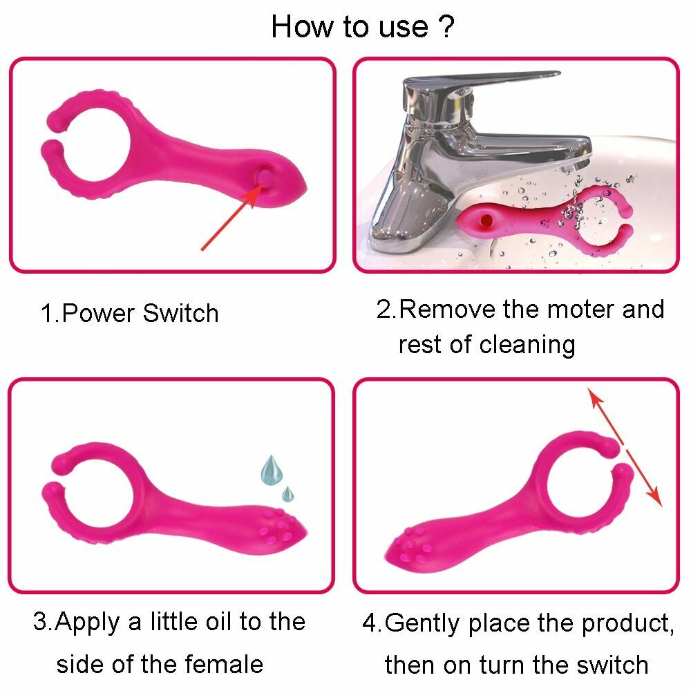 G-spot Stimulation Silicone Nipple Clip Cock Ring For Couples - Adult Toys